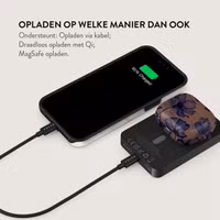 Burga Magnetic Powerbank 5.000 mAh - Geschikt voor MagSafe en Qi2 - Velvet Night / Gunmetal