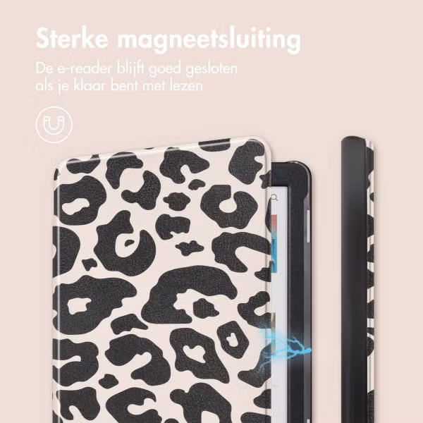 imoshion Design Slim Hard Case Bookcase Kobo Clara Colour / BW - Leopard