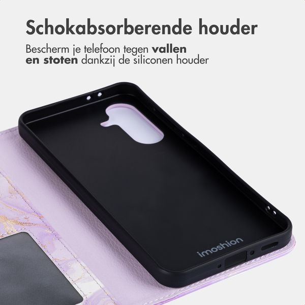 imoshion Design Bookcase Samsung Galaxy A26 - Purple Marble