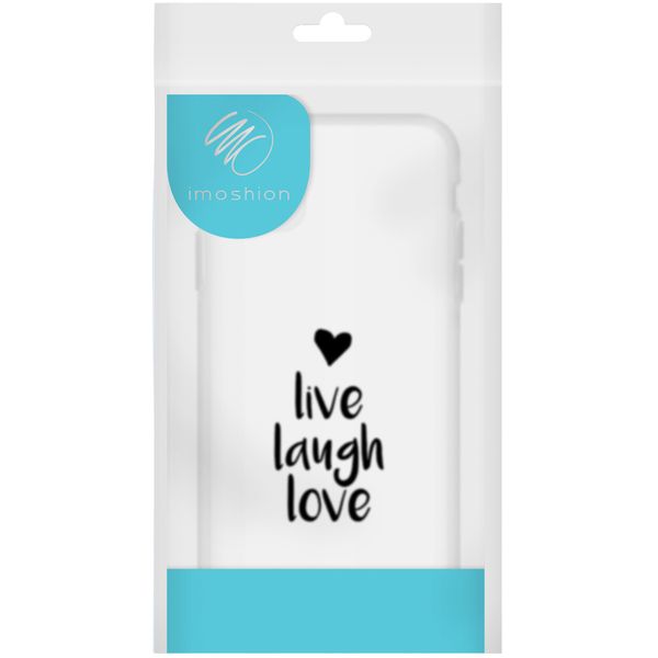 imoshion Design hoesje Galaxy A20e - Live Laugh Love - Zwart