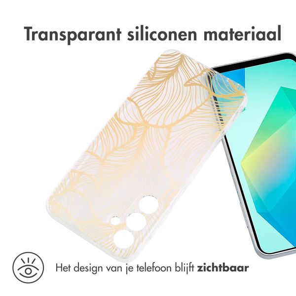 imoshion Design hoesje Samsung Galaxy A16 - Golden Leaves Transparant
