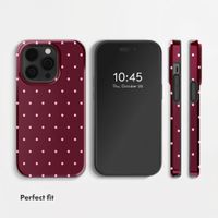 Selencia Vivid Case Apple iPhone 14 Pro - Happy Dots Burgundy