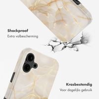 Selencia Vivid Tough Backcover met MagSafe Apple iPhone 16 - Golden Beige Marble