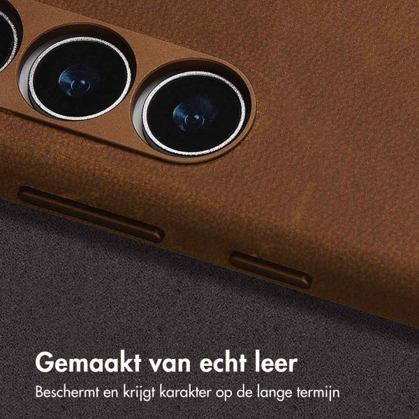 Accezz Vintage Leather Magsafe Backcover Samsung Galaxy S24 / S25 - Tabacco Cognac