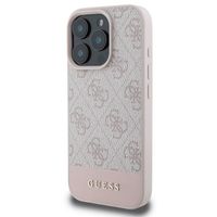 Guess Bottom Stripe 4G Backcover Apple iPhone 16 Pro Max - Roze