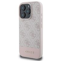 Guess Bottom Stripe 4G Backcover iPhone 16 Pro Max - Roze