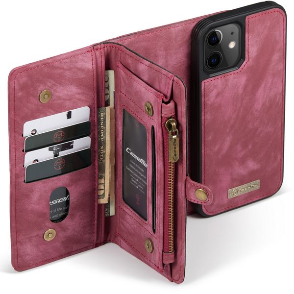 CaseMe Luxe Lederen 2 in 1 Portemonnee Bookcase iPhone 12 Mini