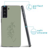 imoshion Design hoesje Samsung Galaxy S21 FE - Floral Green