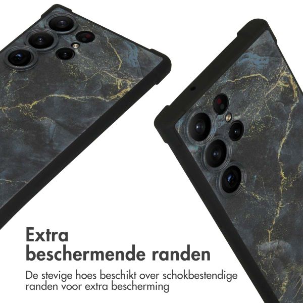 imoshion Design hoesje met koord Samsung Galaxy S23 Ultra - Black Marble