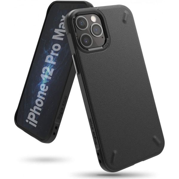 Ringke Onyx Backcover iPhone 12 Pro Max - Zwart