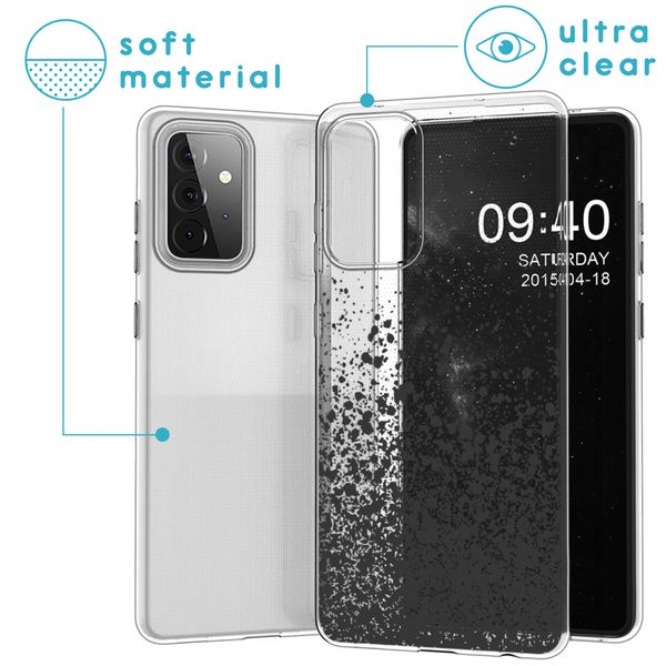 imoshion Design hoesje Samsung Galaxy A72 - Spetters - Zwart