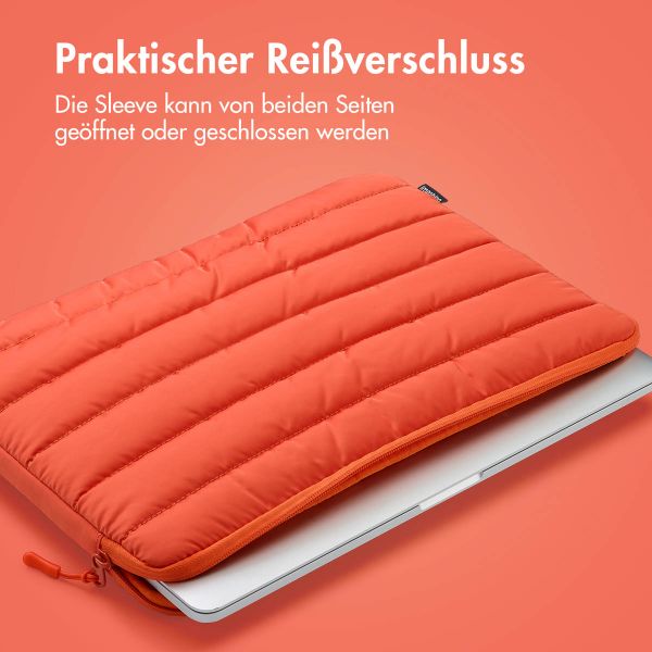 imoshion Puffer Laptop hoes 13-14 inch - Laptopsleeve - Apricot Crush Orange
