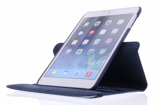 360° Draaibare Bookcase iPad Mini 3 (2014) / Mini 2 (2013) / Mini 1 (2012) - Blauw