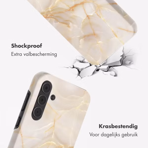 Selencia Vivid Tough Backcover Samsung Galaxy A55 - Golden Beige Marble