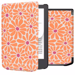 imoshion Design Slim Hard Case Bookcase Pocketbook Verse Lite - Orange Flowers Connect
