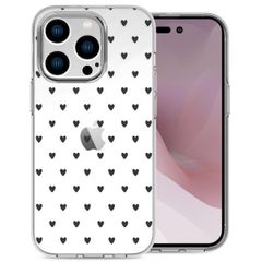 imoshion Design hoesje iPhone 14 Pro - Hartjes - Zwart