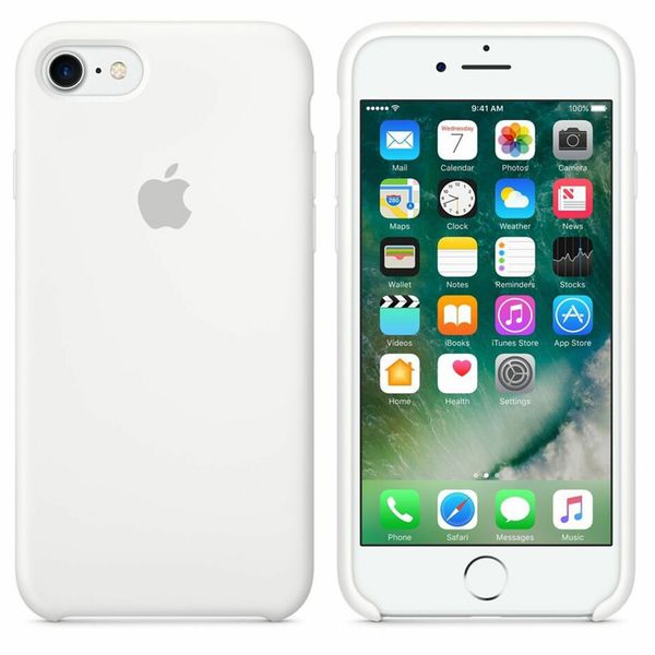 Apple Silicone Backcover Apple iPhone SE (2022 / 2020) / 8 / 7 - White