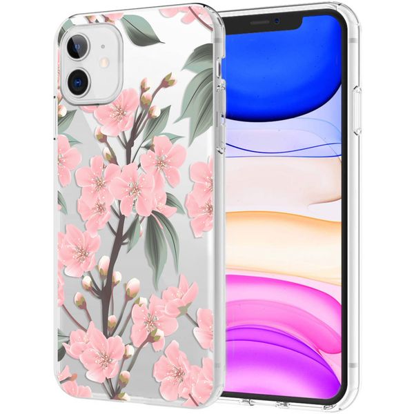 imoshion Design hoesje iPhone 11 - Bloem - Roze / Groen