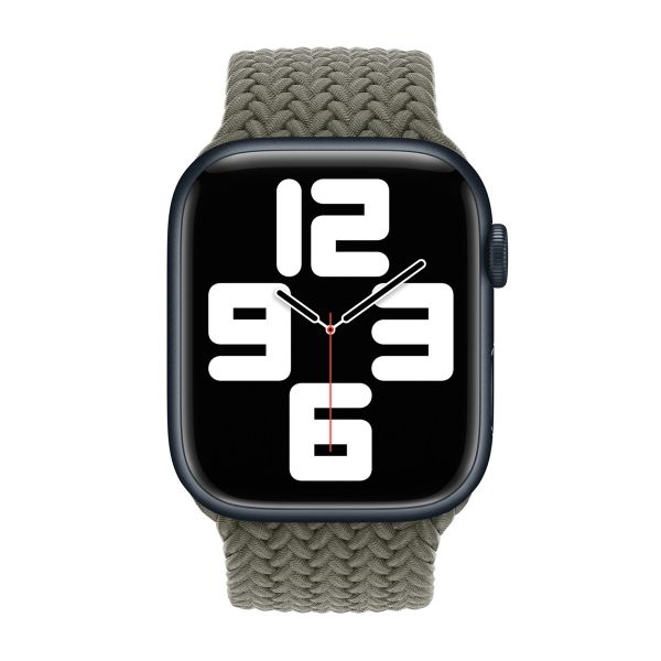 Apple Gevlochten solobandje Apple Watch | 38/40/41/42 mm - Maat 8 - Olive
