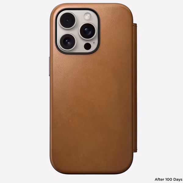 Nomad Modern Leather FolioBookcase Apple iPhone 16 Pro - English Tan