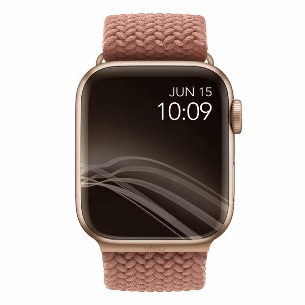 Uniq Aspen Braided bandje Apple Watch Series 1 t/m 11 / SE / Ultra (44/45/46/49 mm) - Grapefruit Pink
