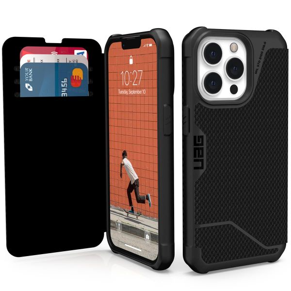 UAG Metropolis Bookcase iPhone 13 Pro - Kevlar Black