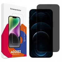 Accezz Tempered Glass Privacy Screen protector Apple iPhone 12 (Pro)