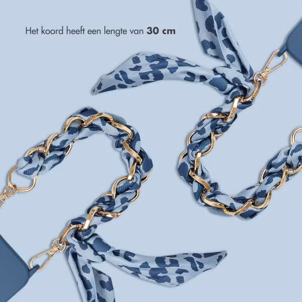 Selencia Luxe Polskoord met Sjaal - Blauw