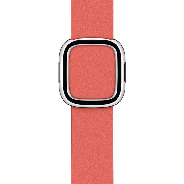 Apple Leather Band Modern Buckle Apple Watch Series 1 t/m 9 / SE (38/40/41 mm) | Series 10 (42 mm) - Maat S - Pink Citrus