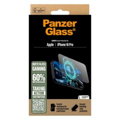 PanzerGlass Gaming Screenprotector Ultra Wide Fit met applicator iPhone 16 Pro