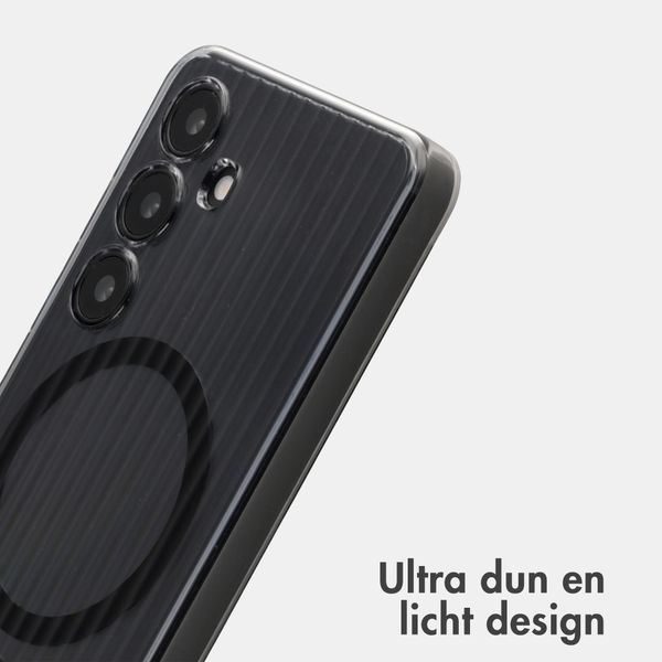 Accezz Lite Backcover met MagSafe | Fluted | Samsung Galaxy S24 - Zwart