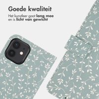 imoshion Design Bookcase Apple iPhone 12 (Pro) - Smoke Green Flowers