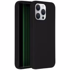 Accezz Liquid Silicone Backcover met MagSafe Apple iPhone 15 Pro Max - Zwart