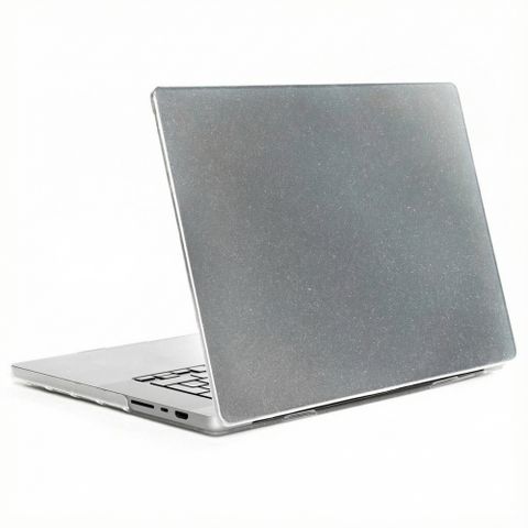 Selencia Glitter Cover Apple MacBook Air 13 inch (2022 / 2024 M3 / 2025 M4 / 2026 M5) - Transparant
