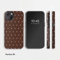 Selencia Vivid Back Cover with MagSafe Apple iPhone 13 - Happy Dots Chocolate