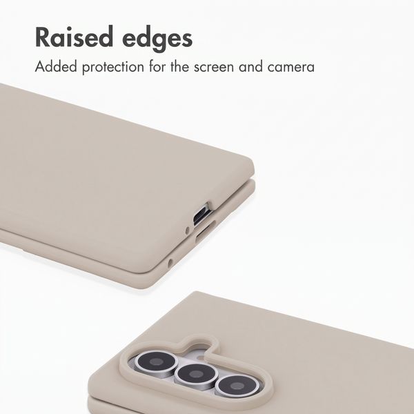Accezz Liquid Silicone Case with MagSafe Samsung Galaxy Z Fold 8 Ultra - Stone