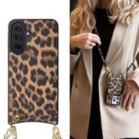 Selencia Nova Phone Case with Cord and Card Holder Samsung Galaxy A37 (5G) - Leopard