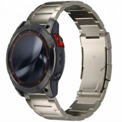 Accezz Mat Titanium bandje  - Garmin 26 mm aansluiting - Titanium