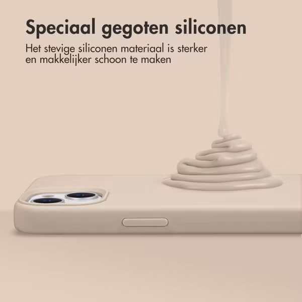 Accezz Liquid Silicone Backcover met MagSafe Samsung Galaxy S25 Ultra - Stone
