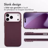 Accezz MagSafe Leather Backcover Apple iPhone 17 Pro Max - Heath Purple