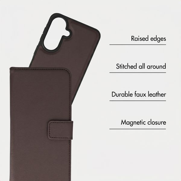 imoshion Detachable 2-in-1 Luxury Bookcase Samsung Galaxy A37 (5G) - Brown
