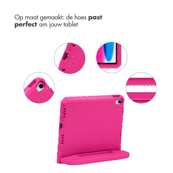 imoshion Kidspakket | Kidsproof backcover voor de Apple iPad 11 (2025) 11 inch A16 / iPad 10 (2022) 10.9 inch + Draadloze Kinderkoptelefoon Unicorn - Roze
