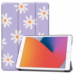 imoshion Design Trifold Bookcase Apple iPad 9 (2021) 10.2 inch / iPad 8 (2020) 10.2 inch / iPad 7 (2019) 10.2 inch - Flowers Distance