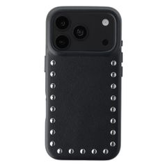 Selencia Studs Backcover met MagSafe Apple iPhone 18 Pro Max / 17 Pro Max - Velvet Black