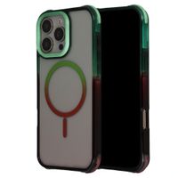 Selencia Gradient Backcover met MagSafe Apple iPhone 16 Pro Max - Groen / Bruin