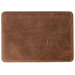 Accezz Leather laptop sleeve 15 inch - Cognac