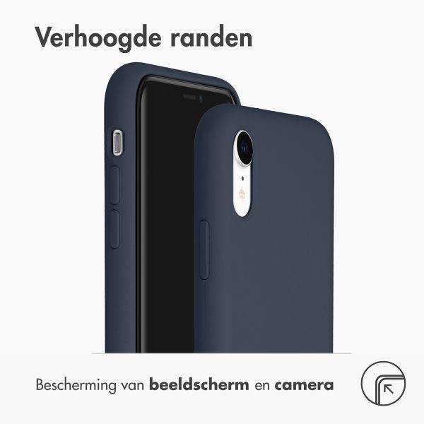 Accezz Liquid Silicone Backcover iPhone Xr - Donkerblauw