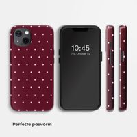 Selencia Vivid Backcover Apple iPhone 13 / 13 Pro - Happy Dots Burgundy