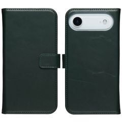Selencia Echt Leren Bookcase Apple iPhone 17 Air - Groen