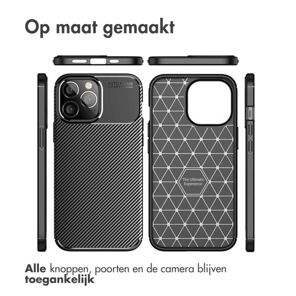 imoshion Carbon Softcase Backcover Apple iPhone 14 Pro Max - Zwart